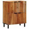 vidaXL Sideboard med hylde Brun 60 x 33,5 x 75 cm Massivt mangotr&aelig;