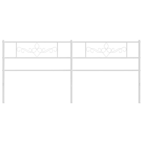 vidaXL udskiftningsgavl 180 cm metal hvid