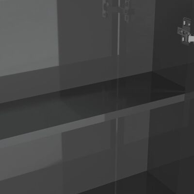 vidaXL badeværelsesskab med spejl 60x15x75 cm MDF skinnende grå