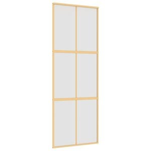 vidaXL skyded&oslash;r 76x205 cm matteret sikkerhedsglas og aluminium gylden