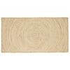 vidaXL Omr&aring;de t&aelig;ppe Hvid 100 x 200 cm Jute