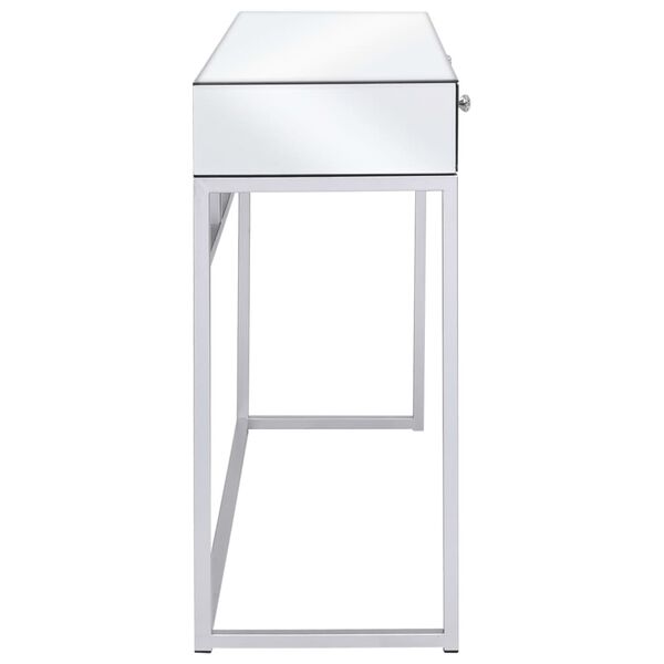 vidaXL konsolbord med spejl st&aring;l og glas 107 x 33 x 77 cm