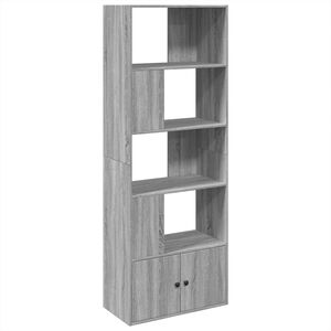 vidaXL bogreol 70x36x189 cm konstrueret tr&aelig; gr&aring; sonoma-eg