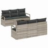 vidaXL Sofa S&aelig;t 7 stk. 6-Antal s&aelig;der Lysegr&aring; polyrattan