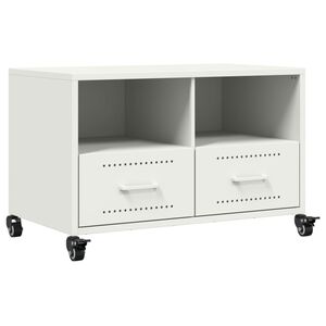 vidaXL tv-bord 68x39x43,5 cm st&aring;l hvid