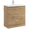 vidaXL Badev&aelig;relsesm&oslash;bel s&aelig;t Artisan-eg 81 x 40 x 84,5 cm