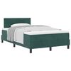 vidaXL Box spring seng med hovedg&aelig;rde M&oslash;rkegr&oslash;n 120 x 190 cm Fl&oslash;jl