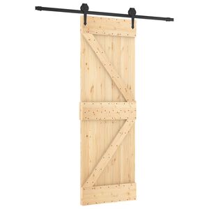vidaXL Skyded&oslash;r 70 x 210 cm Massivt Fyrretr&aelig; (Ubehandlet)