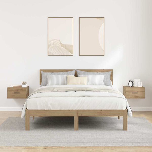 vidaXL Natskab 2 pcs artisan eg 35 x 35 x 20 cm Konstrueret tr&aelig;