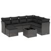 vidaXL sofas&aelig;t til haven 8 dele med hynder polyrattan sort