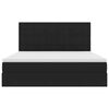 vidaXL Seng med opbevaring og madras Sort 180 x 200 cm Fløjl