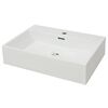 vidaXL h&aring;ndvask med hul til vandhane keramik 60,5x42,5x14,5 cm hvid