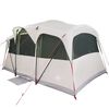 vidaXL Familietelt 435 x 255 x 216 cm Polyester og St&aring;l Hvid og gr&oslash;n