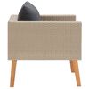 vidaXL 1-personssofa med hynder polyrattan beige