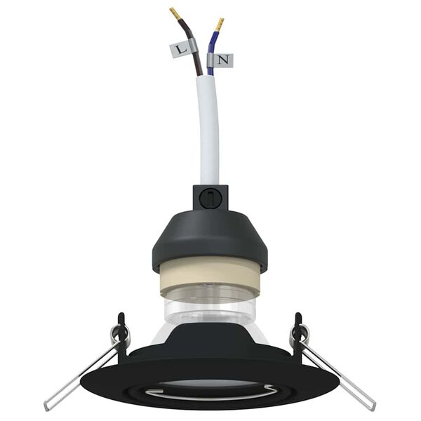 vidaXL Spotlight 6 pcs Sort 9 x 9 x 2.5 cm Metal