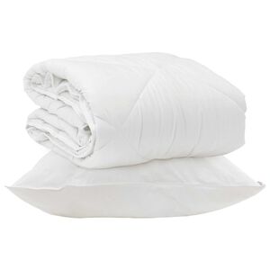 vidaXL &Aring;rsd&aelig;kkende Dyne med pude 2 pcs Hvid Microfiber