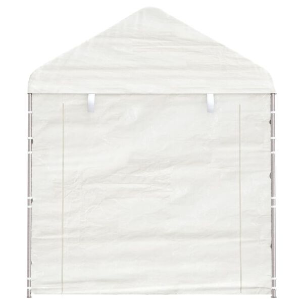 vidaXL pavillon med tag 20,07x2,28x2,69 m polyethylen hvid