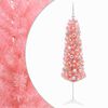 vidaXL Kunstigt slankt juletr&aelig; med julekugle 150 cm 150 LED'er