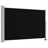vidaXL sammenrullelig sidemarkise til terrassen 160 x 300 cm sort