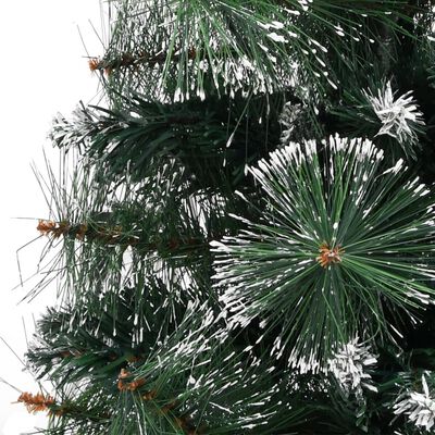 vidaXL kunstigt juletræ med juletræsfod 60 cm PVC grøn og hvid