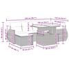 vidaXL sofas&aelig;t til haven 7 dele med hynder polyrattan lysegr&aring;
