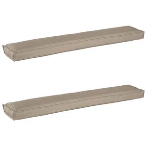 vidaXL Palle Pudes&aelig;t 2 pcs Gr&aring;brun 200 x 40 x 8 cm Oxford stof