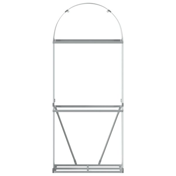 vidaXL brændestativ 80x45x190 cm galvaniseret stål sølvfarvet