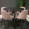 Venture Home spisebordsstole 2 stk. Velvet fl&oslash;jl sort og st&oslash;vet rosa