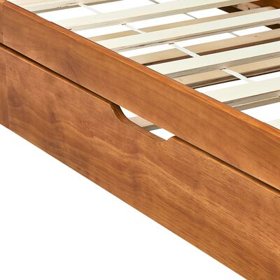 vidaXL sengstel udtræksseng 90 x 200 cm fyrretræ gyldenbrun