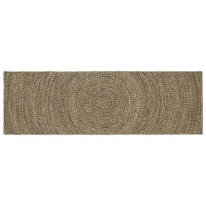 vidaXL Omr&aring;de t&aelig;ppe Naturfarvet og sort 80 x 250 cm Jute