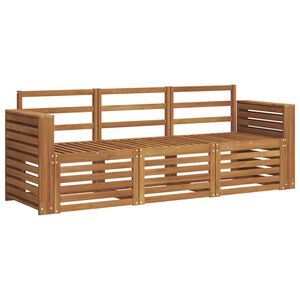 vidaXL Sofas&aelig;t 3 pcs Naturfarvet Massivt Akacietr&aelig;