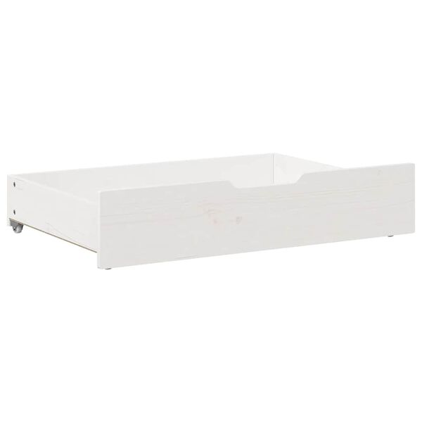 vidaXL sengeskuffer 2 stk. 85x55x17 cm massivt fyrretræ hvid