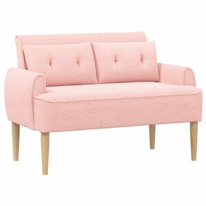 vidaXL L&aelig;nestol med knap tufting Lyser&oslash;d 117 x 67 x 77 cm Boucl&eacute;