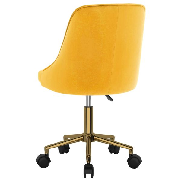 vidaXL drejelig kontorstol fl&oslash;jl gul