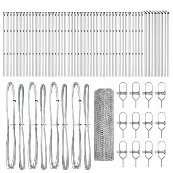 vidaXL Hegnsp&aelig;l S&oslash;lv 100 x 0,6 m (25 mm net) St&aring;l