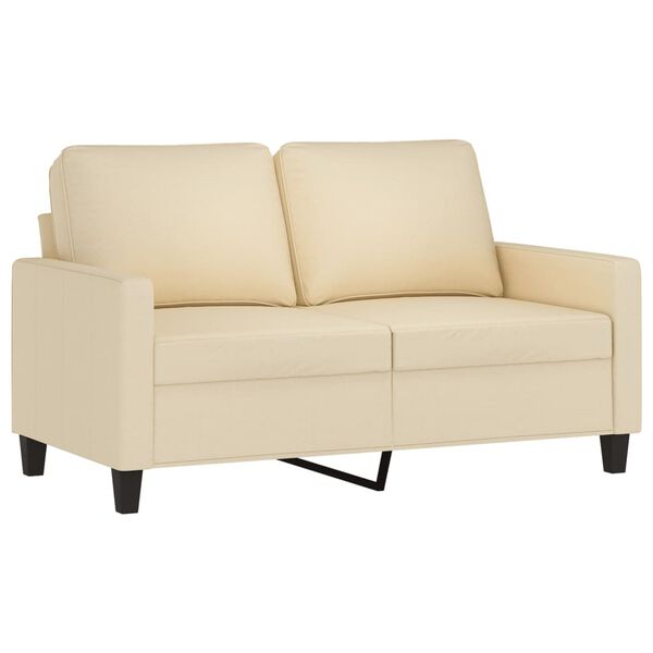 vidaXL 2-personers sofa 120 cm stof cremefarvet