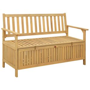 vidaXL Opbevaringsb&aelig;nk 2 -Seater 120 x 63 x 84 cm Massiv akacie