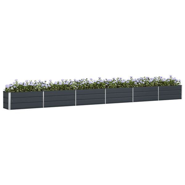 vidaXL Plantekasse Antracit 480 x 50 x 45 cm Galvaniseret st&aring;l