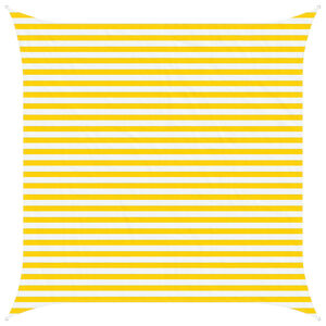 vidaXL Solskygge sejl Gul og Hvid 3,6 x 3,6 m 100% polyester Oxford