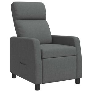 vidaXL Recliner M&oslash;rkegr&aring; Stof