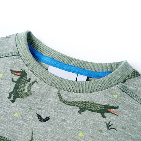 Sweatshirt til b&oslash;rn str. 128 lys kakimeleret