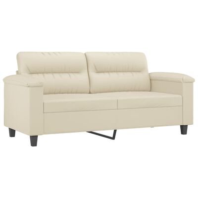 vidaXL 2-personers sofa 140 cm kunstlæder cremefarvet