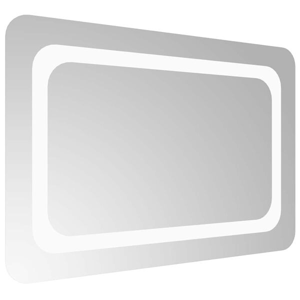 vidaXL badev&aelig;relsesspejl med LED-lys 60x40 cm