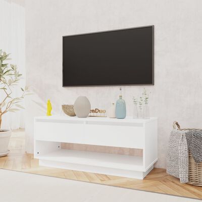 vidaXL tv-bord 102x41x44 cm konstrueret træ hvid