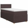 vidaXL Boxmadras med topmadras M&oslash;rk Brun 90 x 190 cm Stof