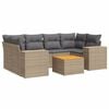vidaXL sofas&aelig;t til haven 7 dele med hynder polyrattan beige