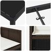 vidaXL Have Spisebordss&aelig;t 9 pcs Brun polyrattan