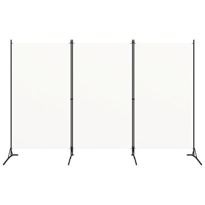 vidaXL 3-panels rumdeler 260x180 cm stof hvid