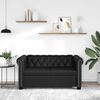vidaXL 2-personers Chesterfield sofa kunstlæder sort