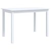 vidaXL spisebord 114 x 71 x 75 cm massivt gummitr&aelig; hvid